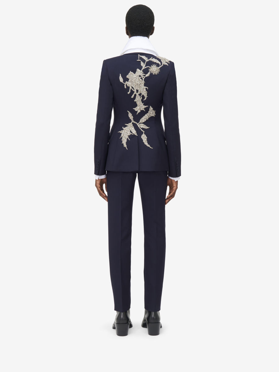 ALEXANDER MCQUEEN - Embroidered Double-breasted Jacket - Item 833415QUAAC4100